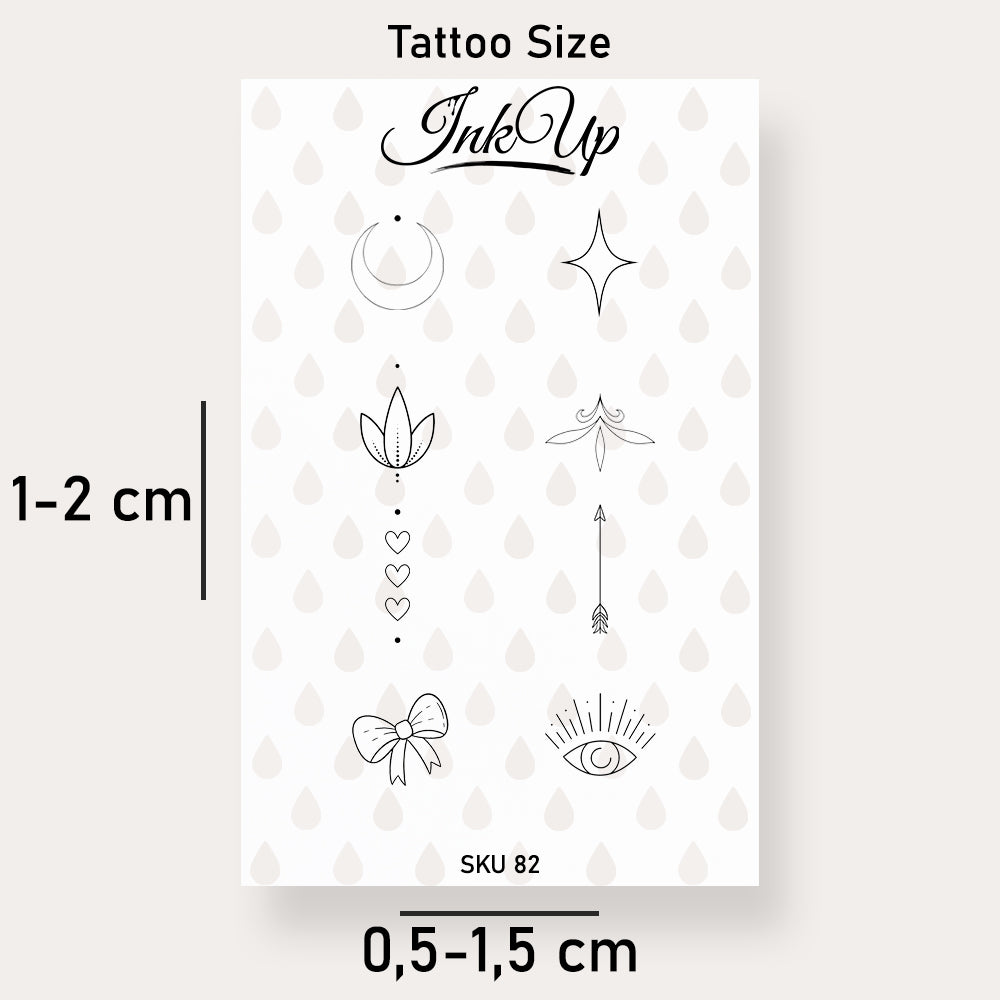 Fingertattoo 8er Set