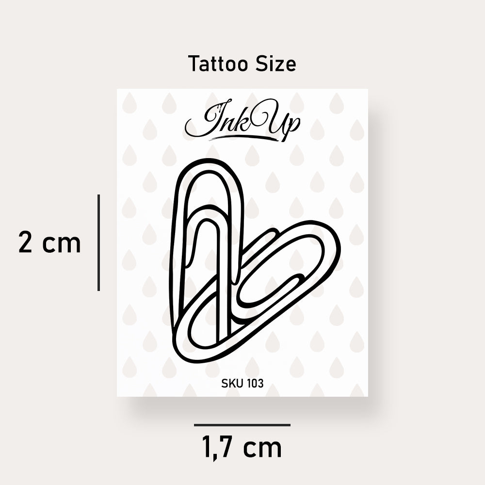 Büroklammer Herz Tattoo