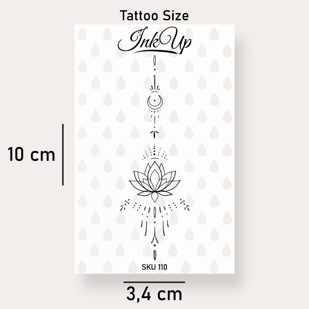 Lotus Mond Ornamente Tattoo