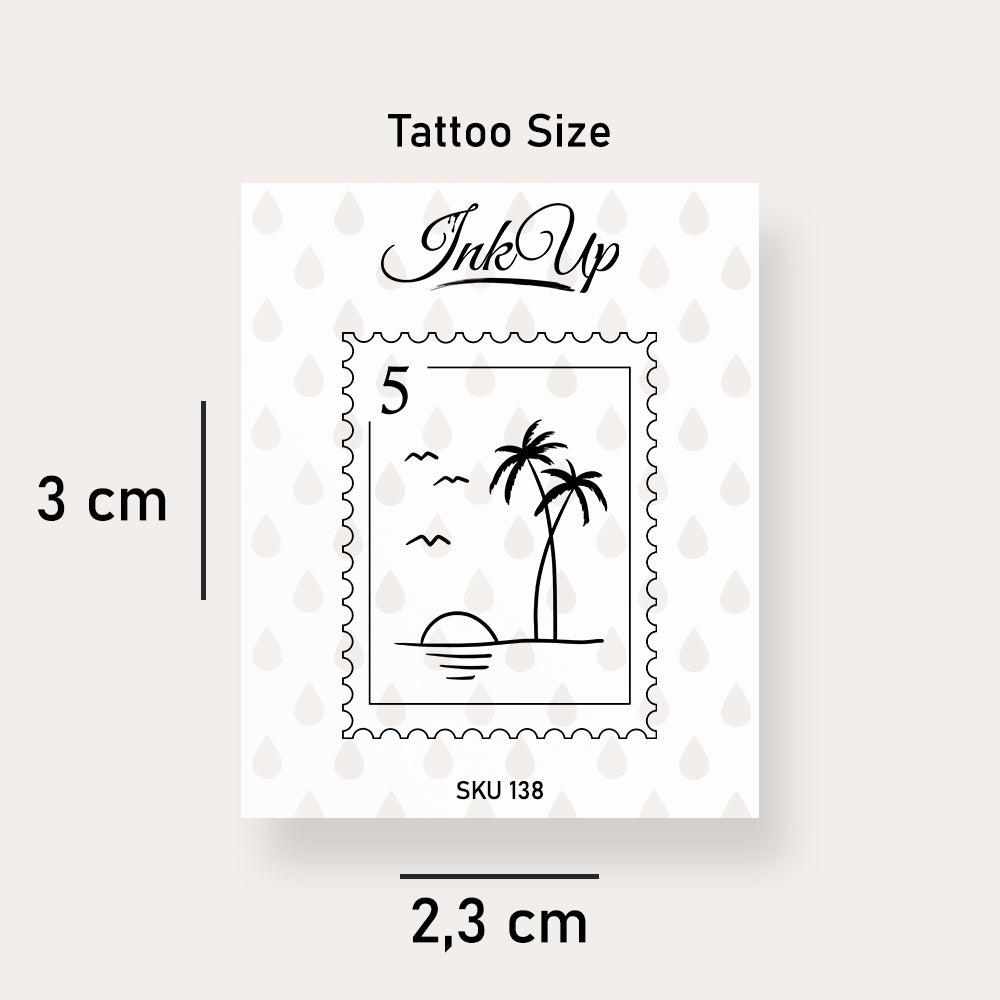 Tatouage de grand palmier