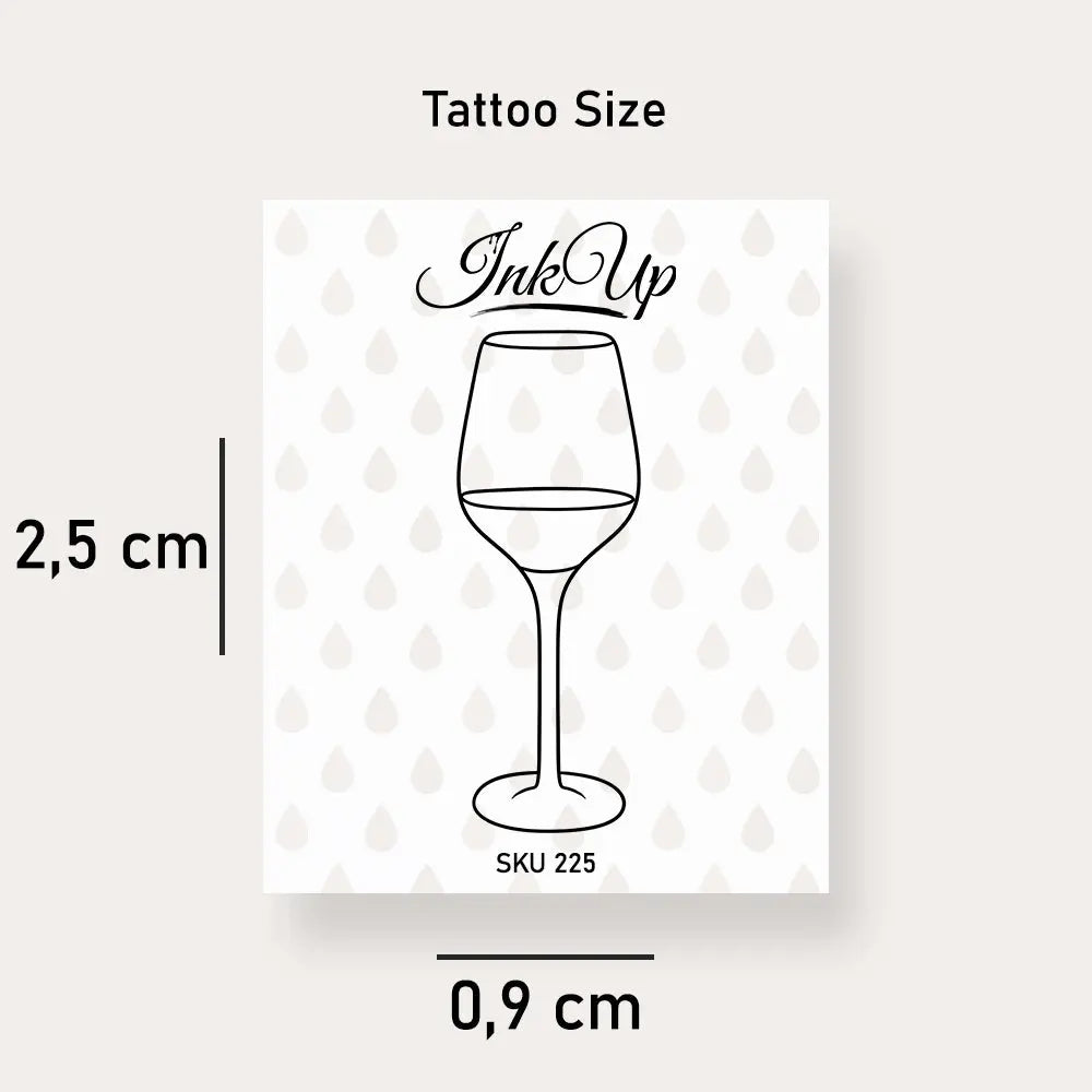 Weinglas Tattoo Ink Up