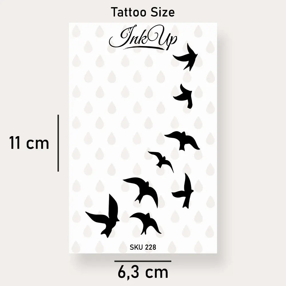 Vogelschwarm Tattoo Ink Up