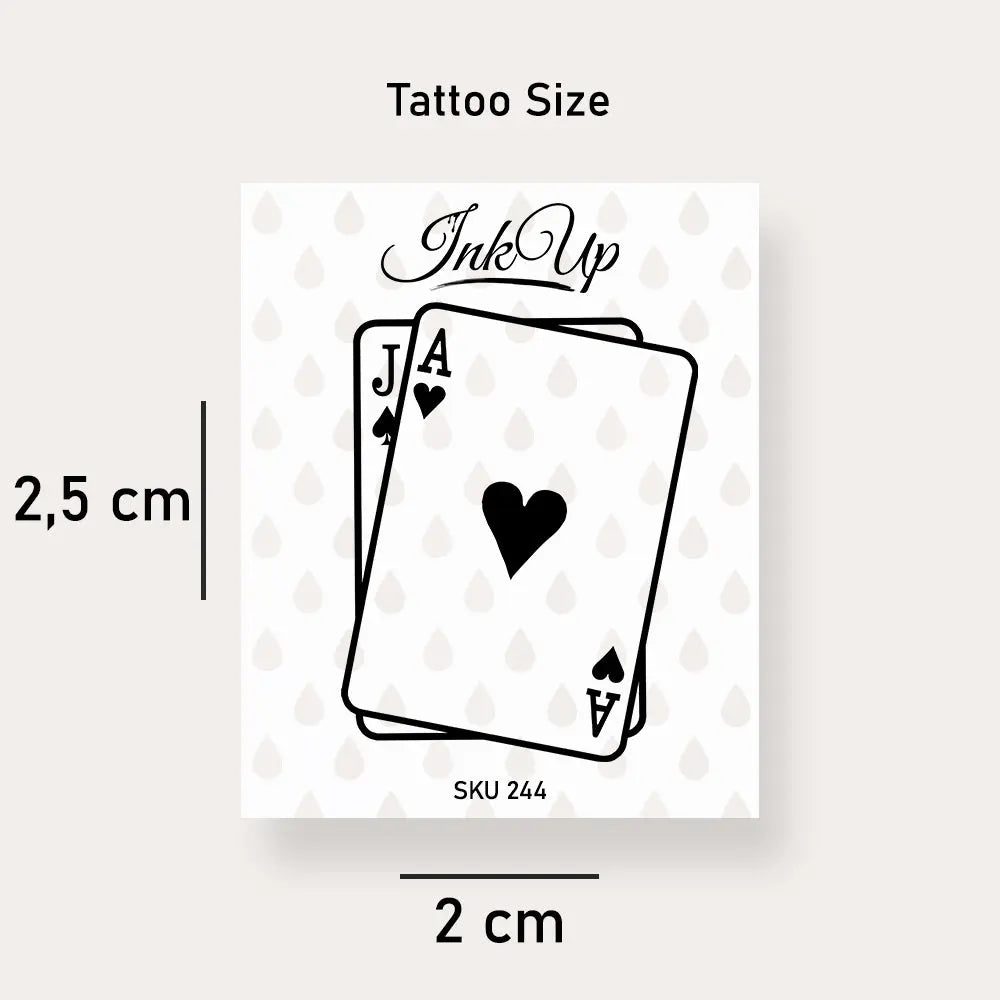 Spielkarten Tattoo Ink Up