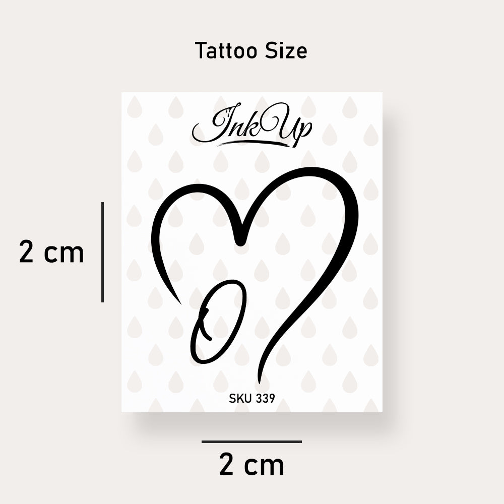 O Buchstaben Herz Tattoo