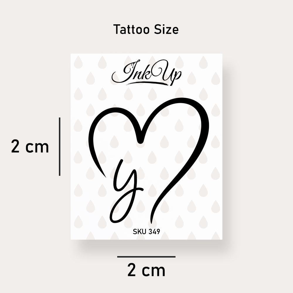 Y Buchstaben Herz Tattoo