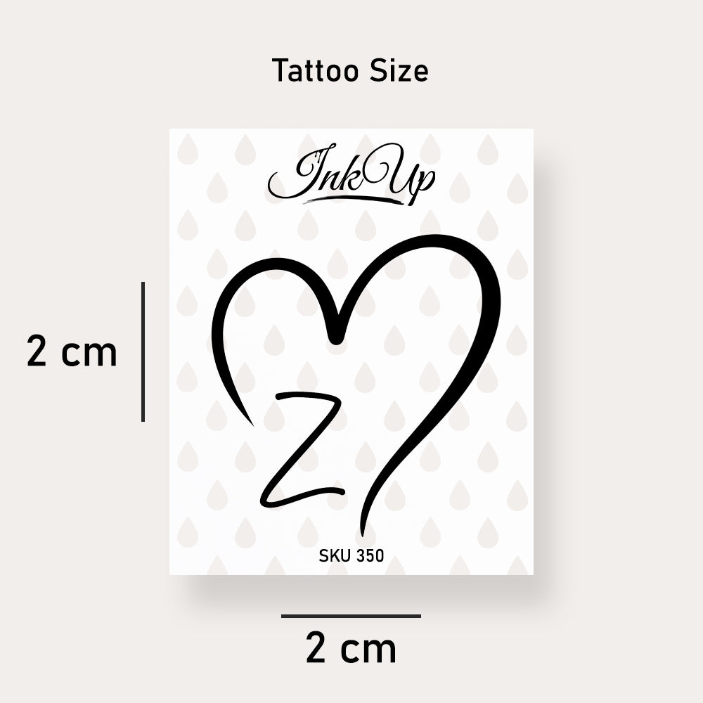 Z Buchstaben Herz Tattoo