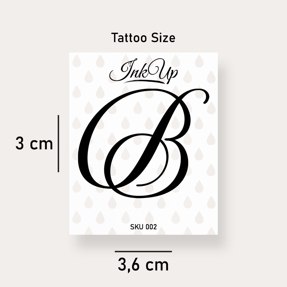Buchstabe Initialien Tattoo (A-Z)