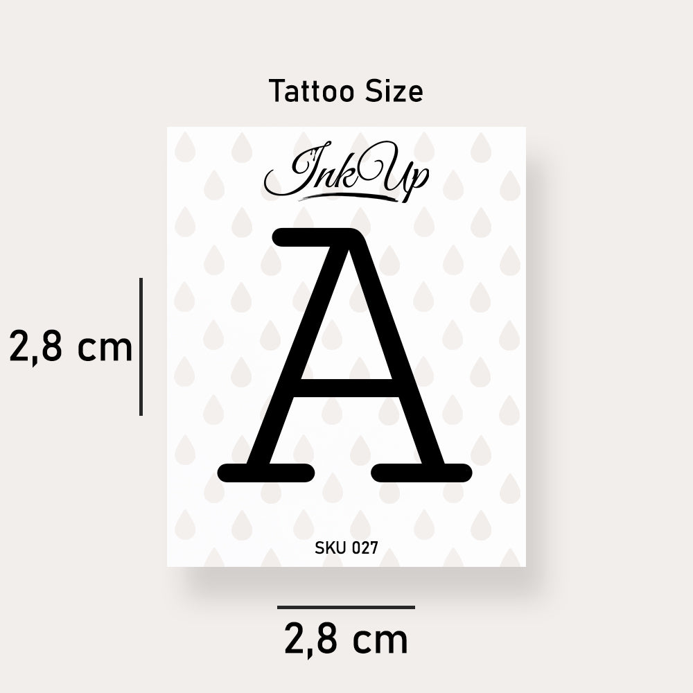 Buchstabe Groß Initialien Tattoo (A-Z)