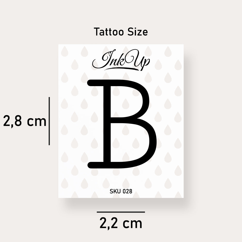Buchstabe Groß Initialien Tattoo (A-Z)