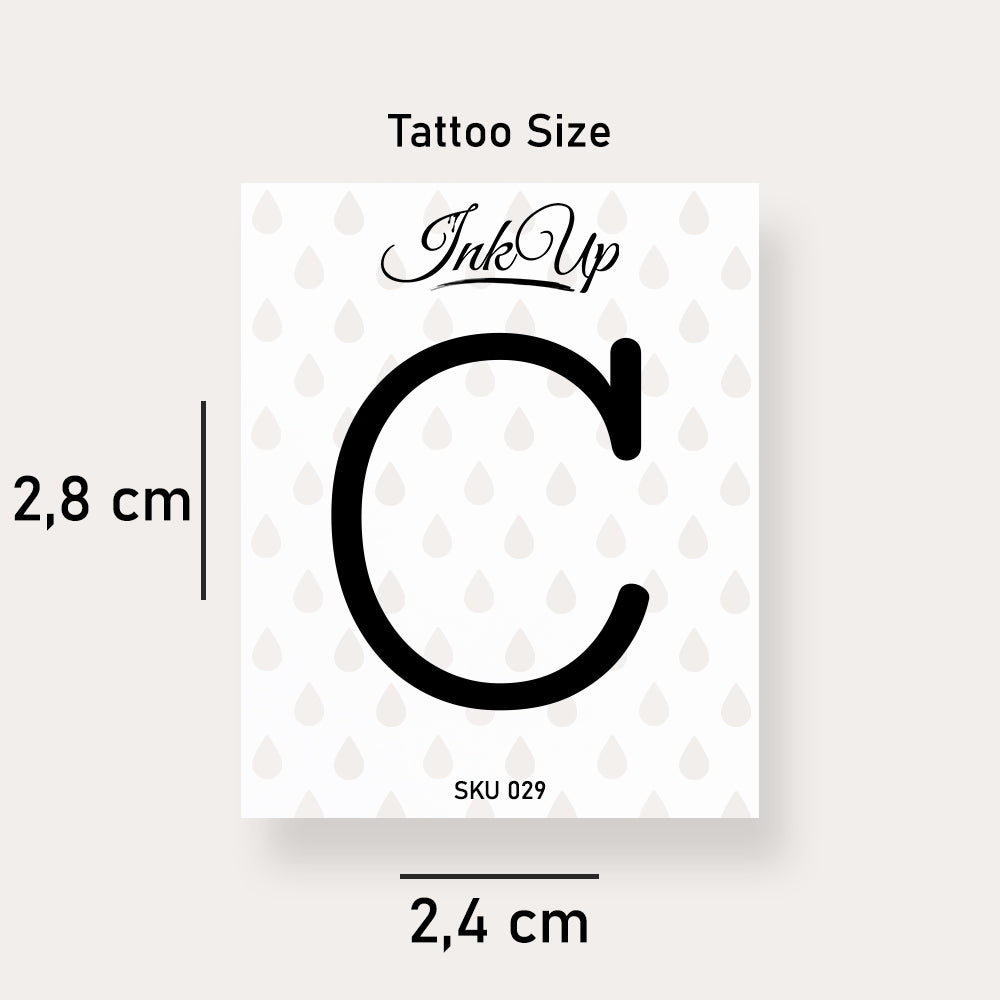 Buchstabe Groß Initialien Tattoo (A-Z)