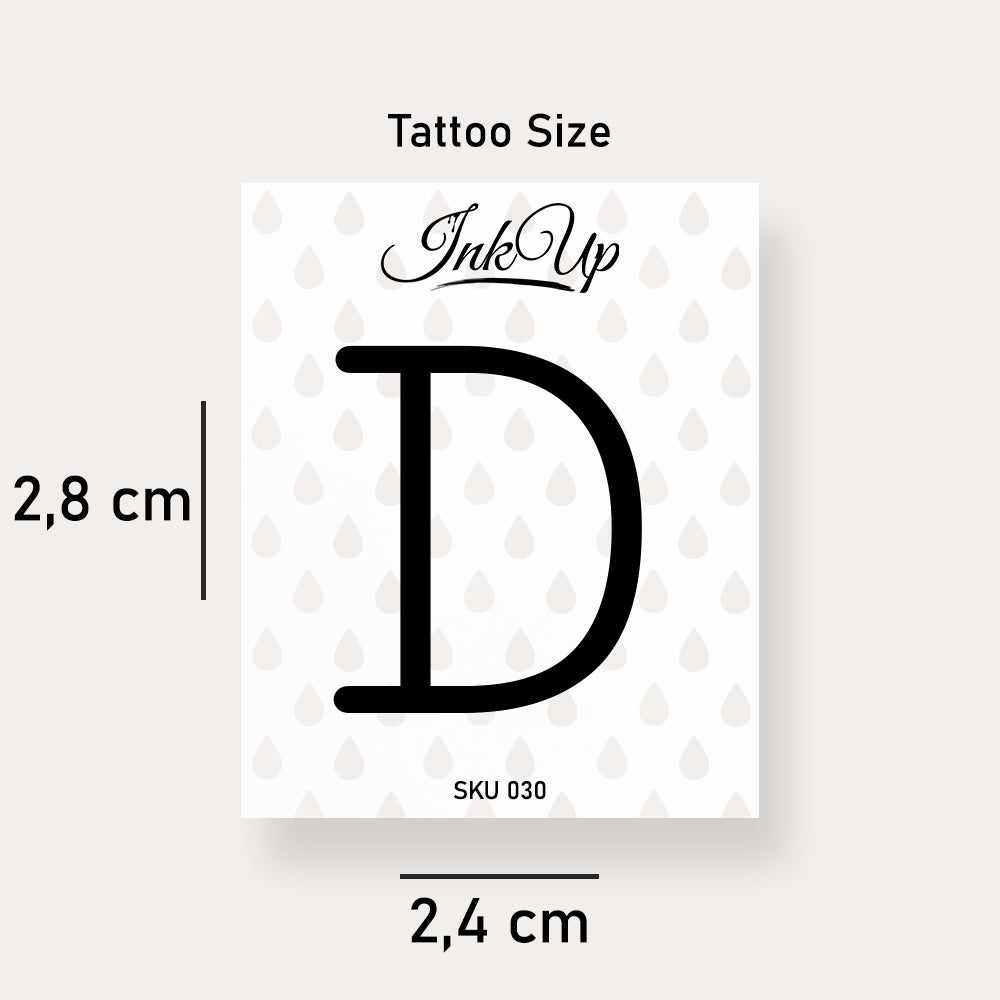 Buchstabe Groß Initialien Tattoo (A-Z)
