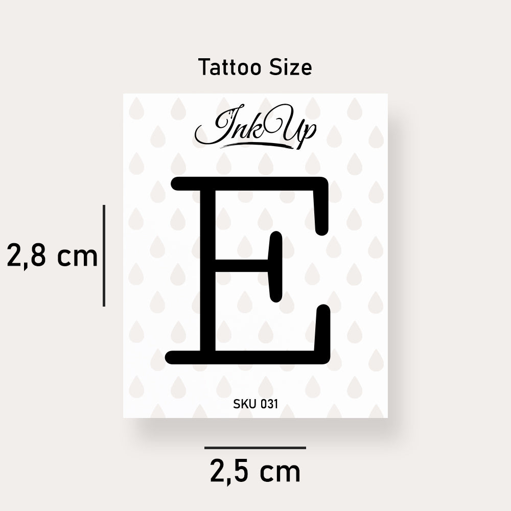 Buchstabe Groß Initialien Tattoo (A-Z)