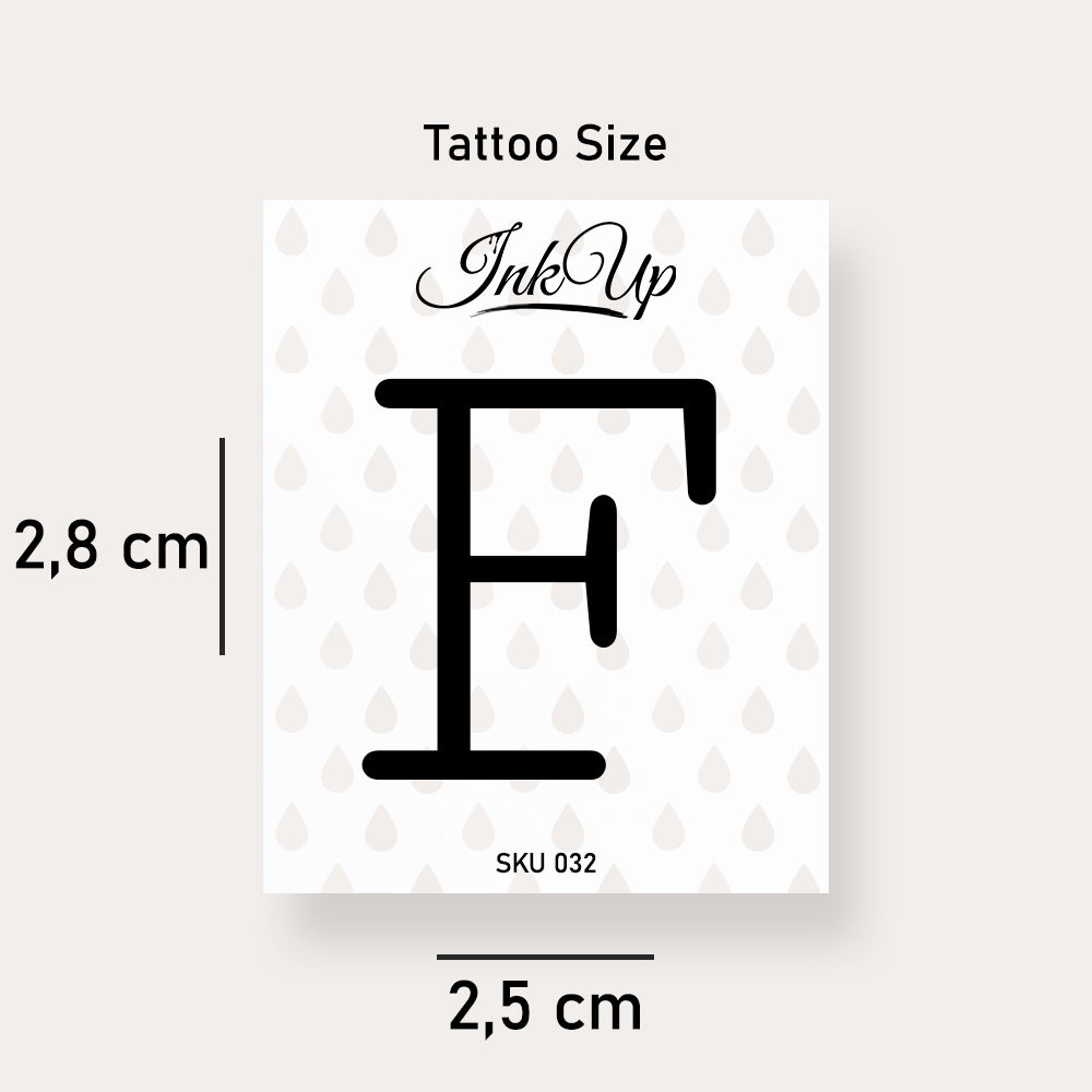 Buchstabe Groß Initialien Tattoo (A-Z)