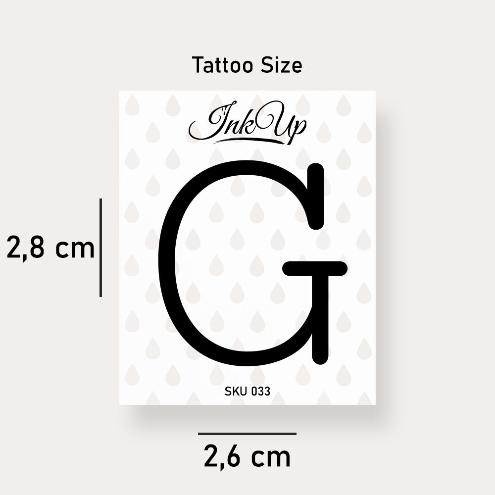 Buchstabe Groß Initialien Tattoo (A-Z)