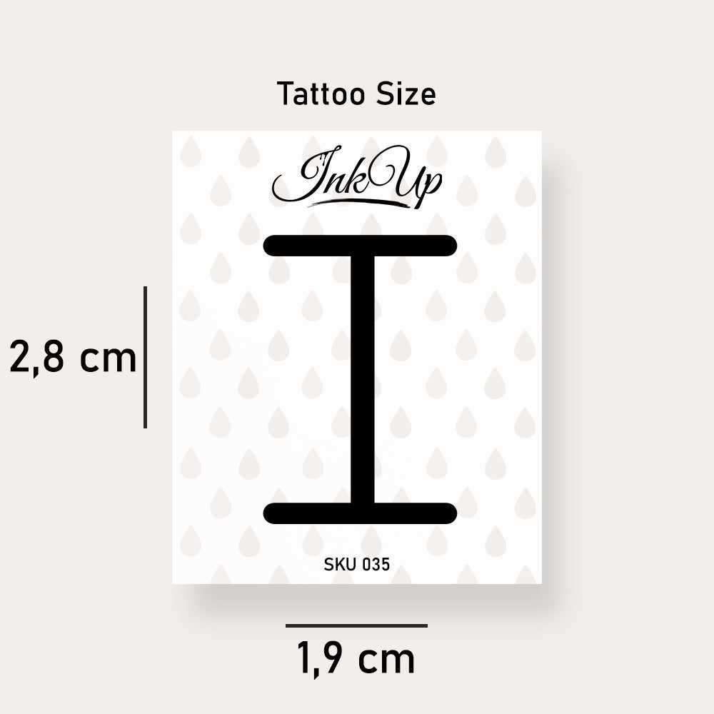 Buchstabe Groß Initialien Tattoo (A-Z)