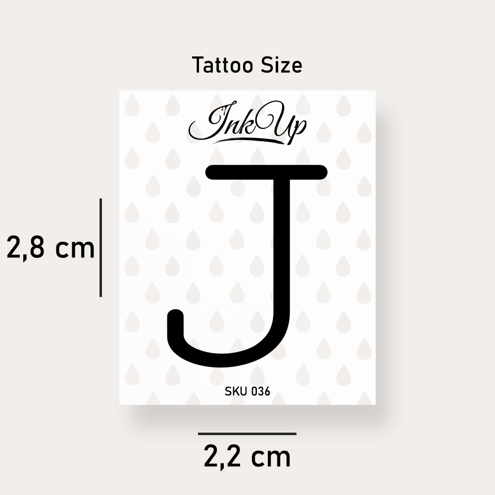 Buchstabe Groß Initialien Tattoo (A-Z)