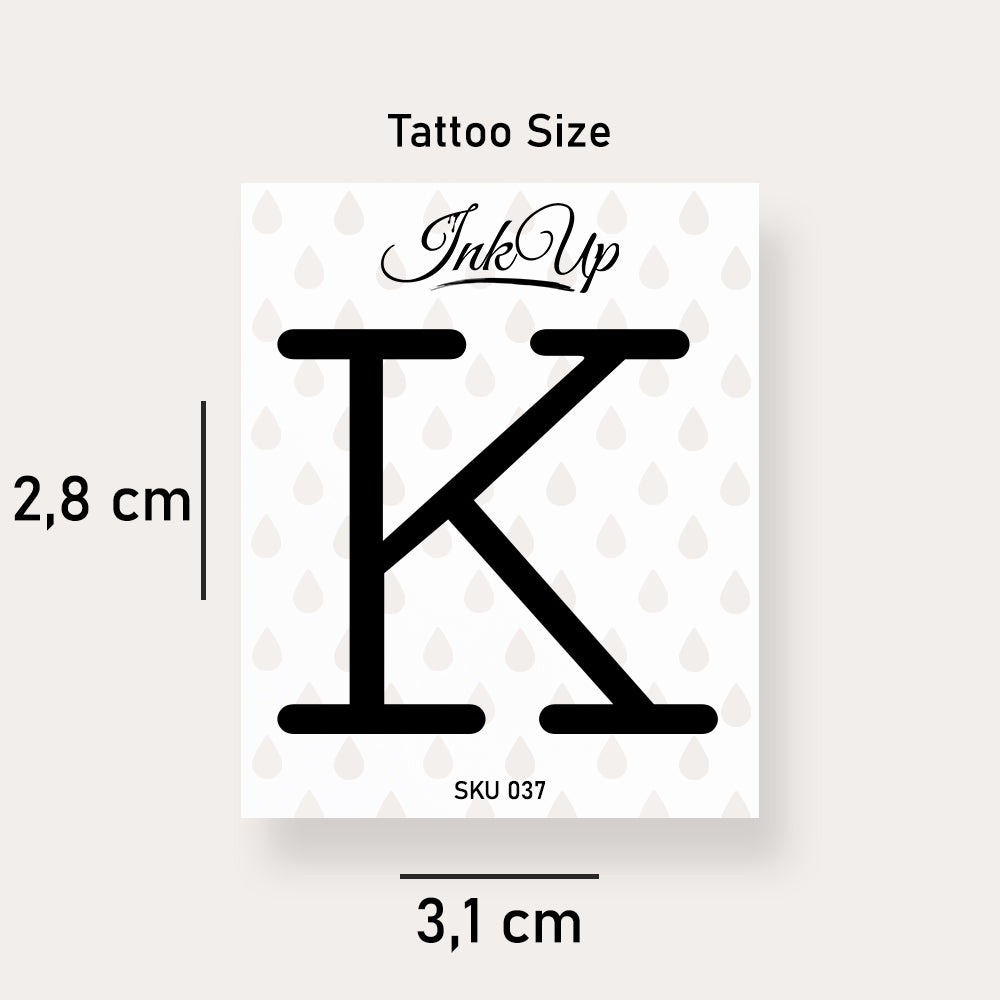 Buchstabe Groß Initialien Tattoo (A-Z)