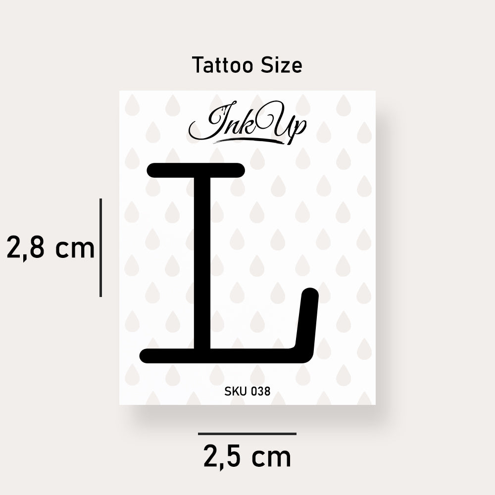 Buchstabe Groß Initialien Tattoo (A-Z)
