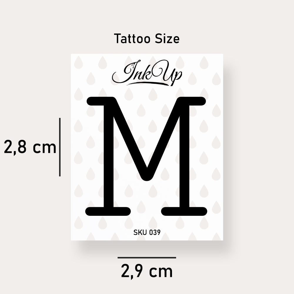 Buchstabe Groß Initialien Tattoo (A-Z)
