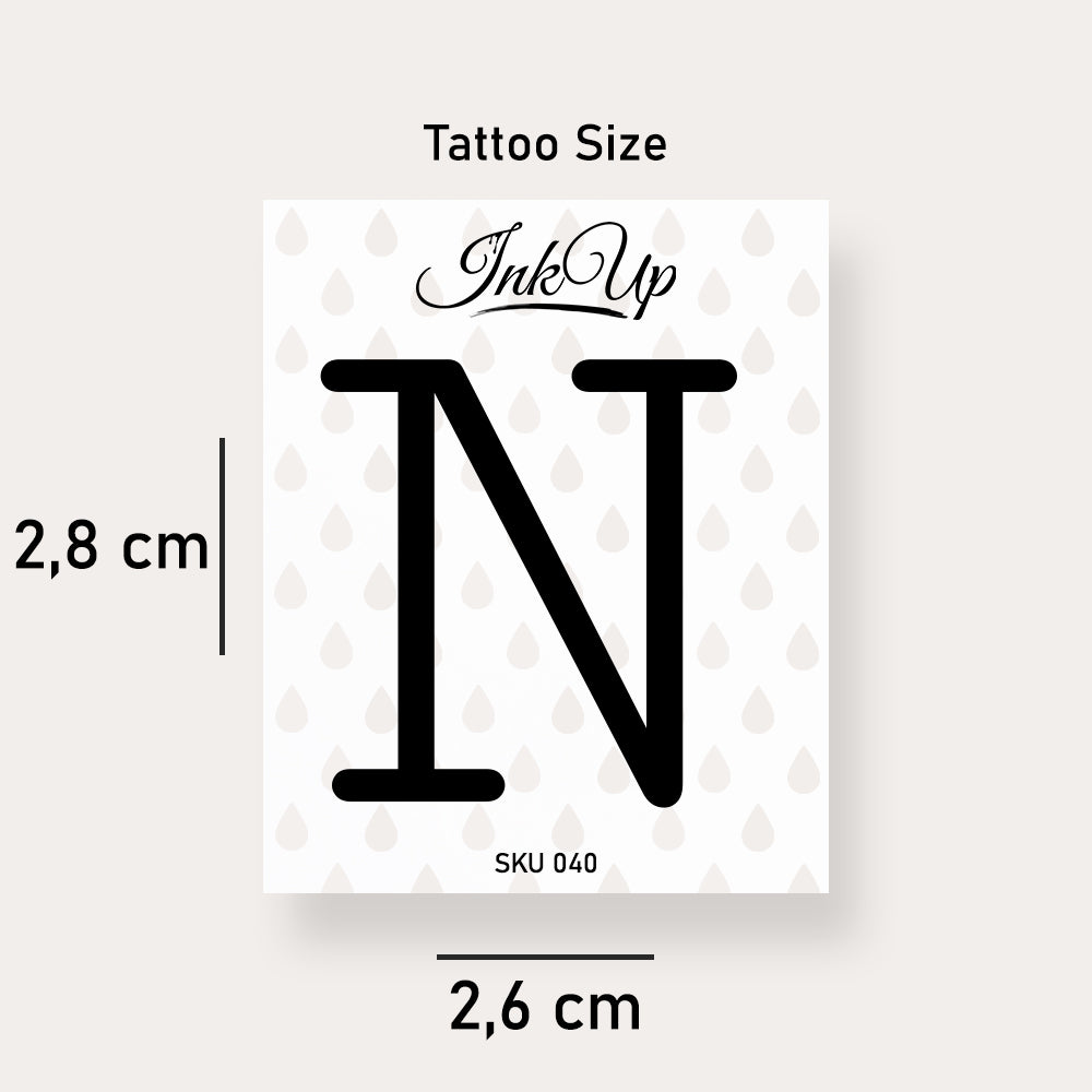 Buchstabe Groß Initialien Tattoo (A-Z)