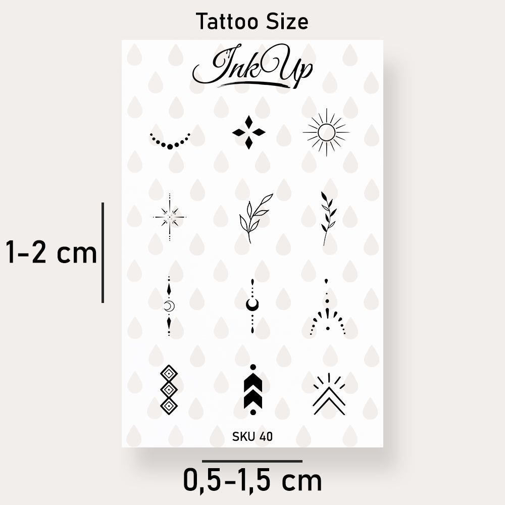 Finger Tattoo 12er Set