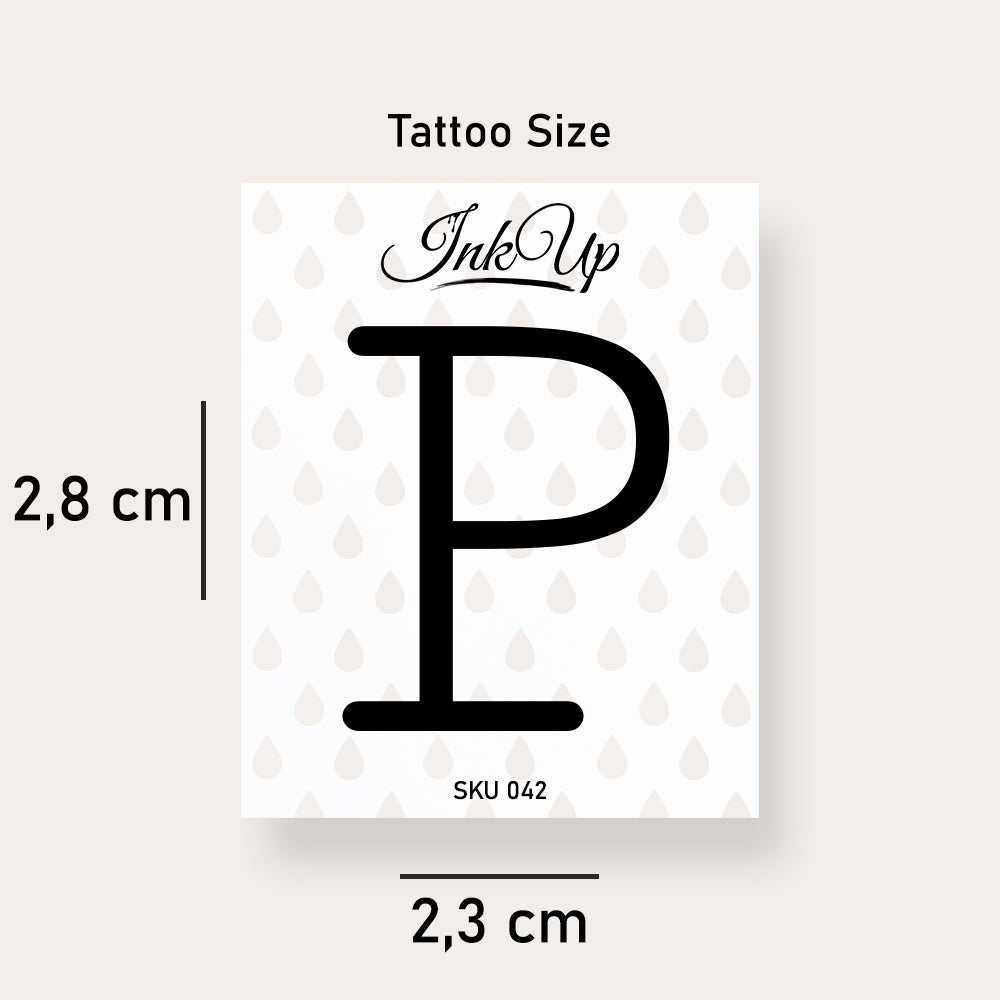 Buchstabe Groß Initialien Tattoo (A-Z)
