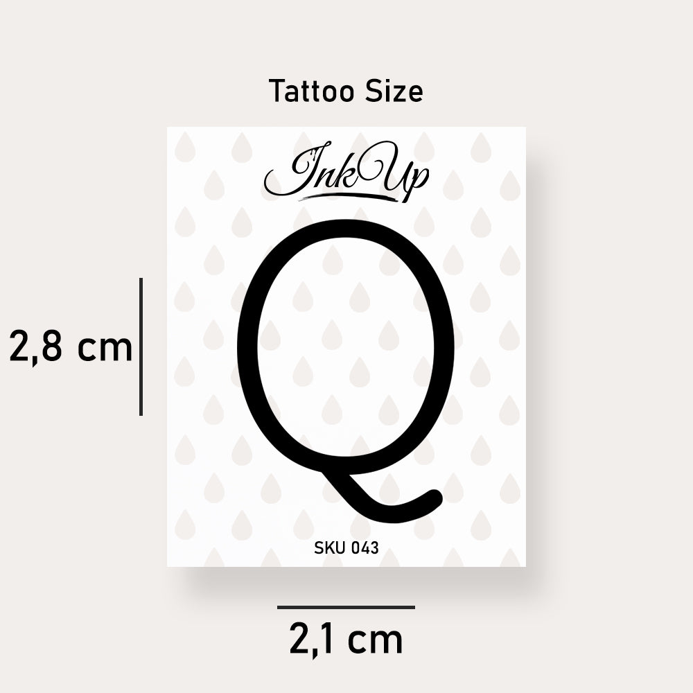 Buchstabe Groß Initialien Tattoo (A-Z)