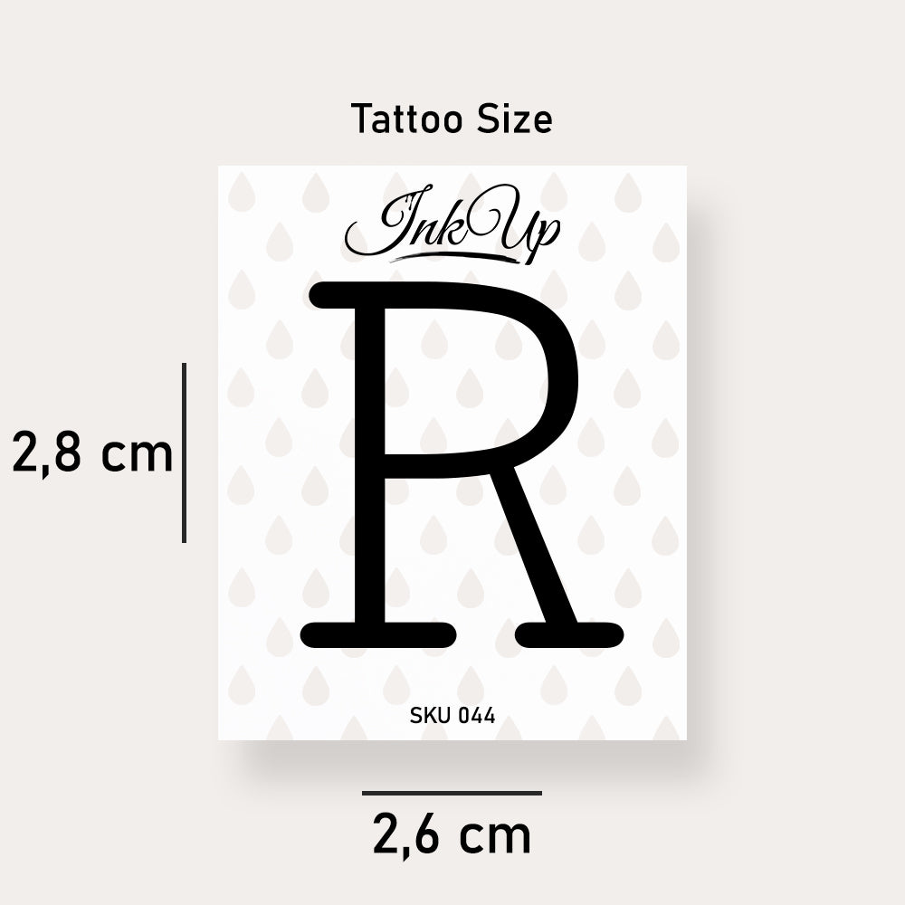 Buchstabe Groß Initialien Tattoo (A-Z)