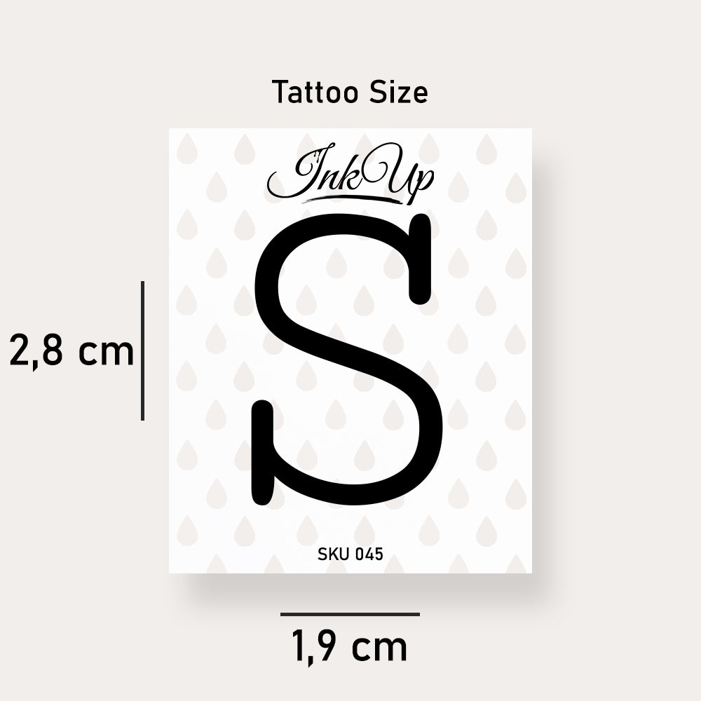 Buchstabe Groß Initialien Tattoo (A-Z)