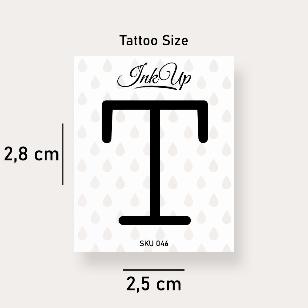 Buchstabe Groß Initialien Tattoo (A-Z)