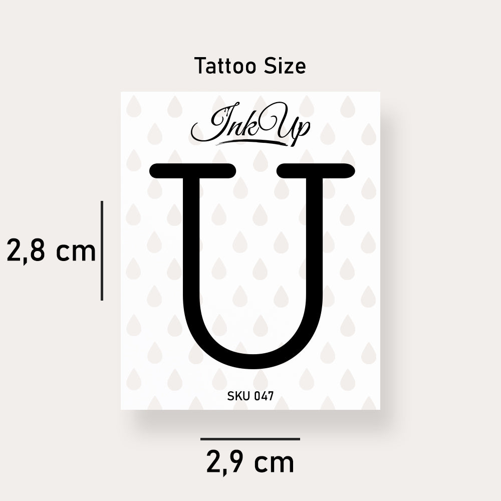 Buchstabe Groß Initialien Tattoo (A-Z)
