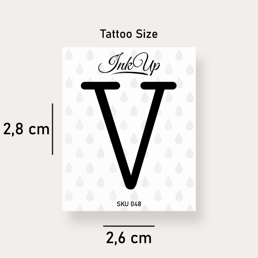 Buchstabe Groß Initialien Tattoo (A-Z)