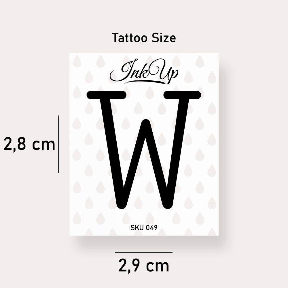 Buchstabe Groß Initialien Tattoo (A-Z)
