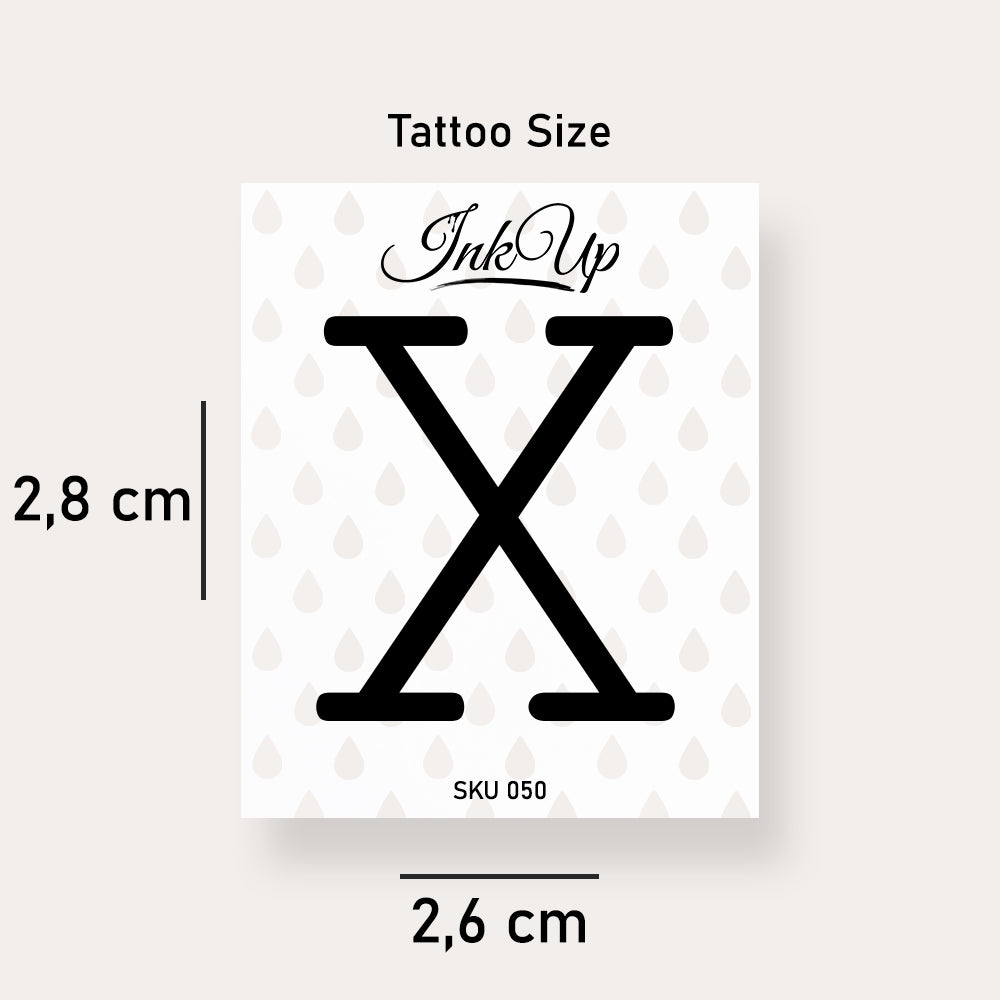 Buchstabe Groß Initialien Tattoo (A-Z)