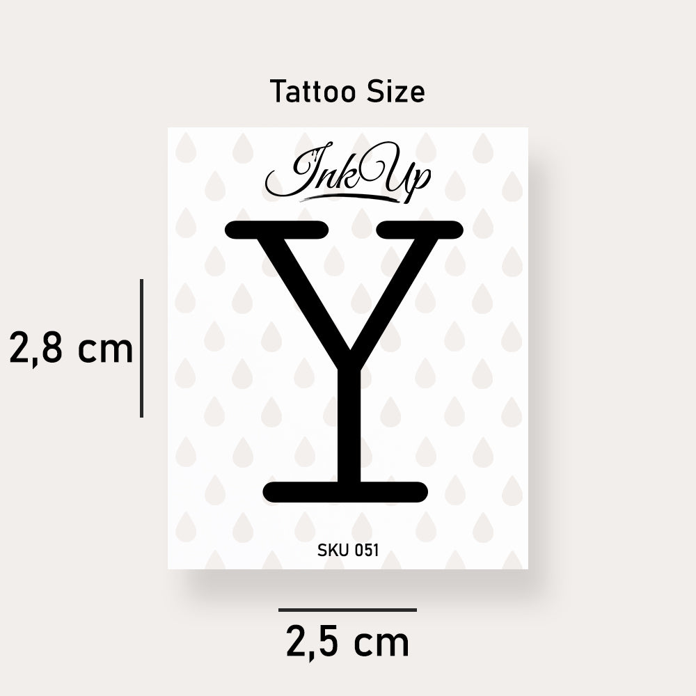 Buchstabe Groß Initialien Tattoo (A-Z)