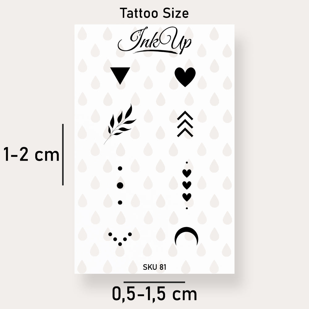 Fingertattoo 8er Set