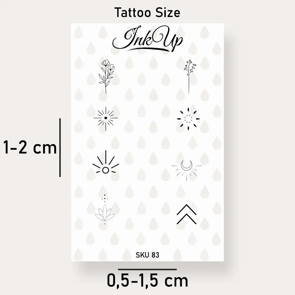 Fingertattoo 8er Set Ink Up