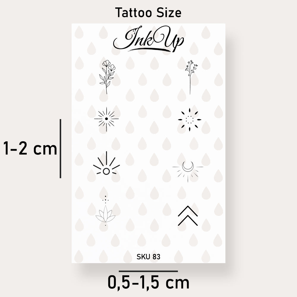 Fingertattoo 8er Set