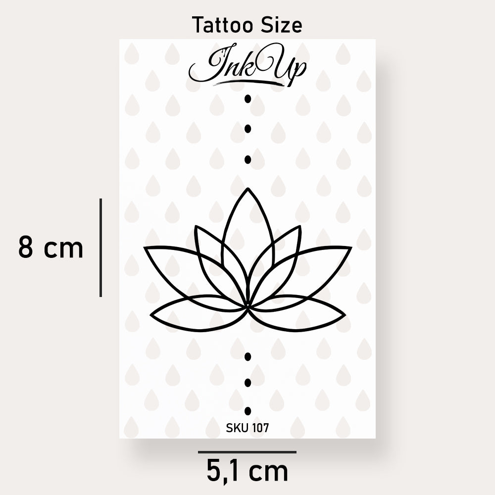 Großer Lotus Punkte Tattoo