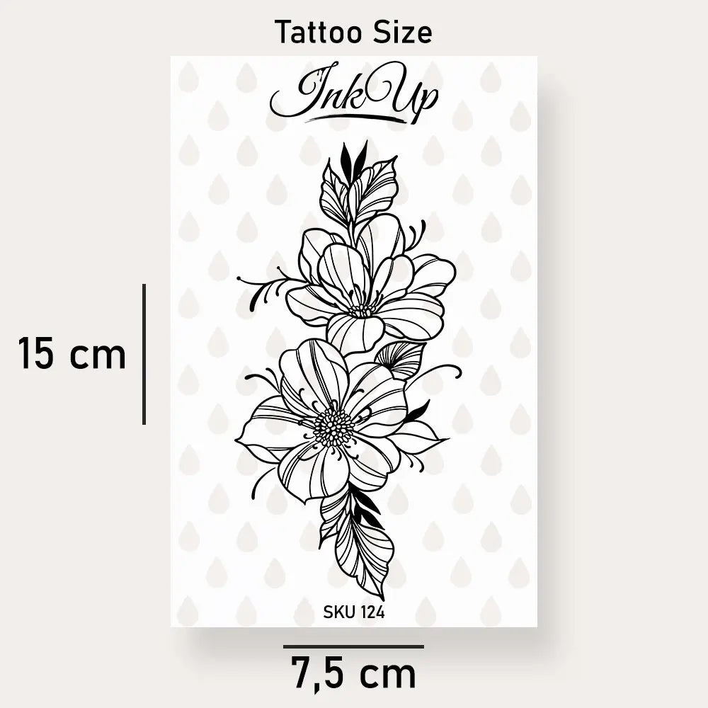 Großes Blumen Tattoo Ink Up