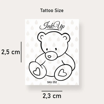 Teddybär Herz Tattoo Ink Up