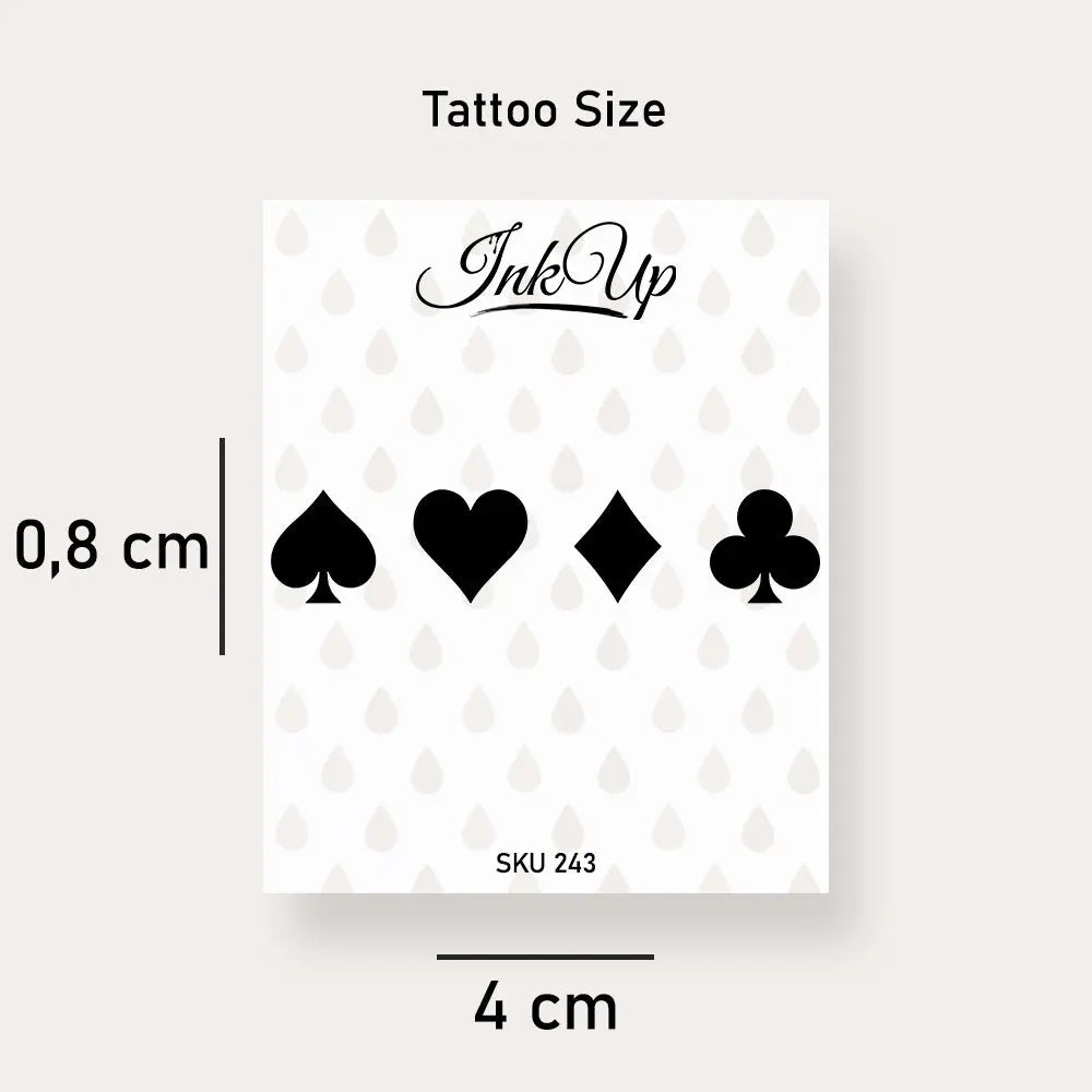 Pik Herz Karo Kreuz Tattoo