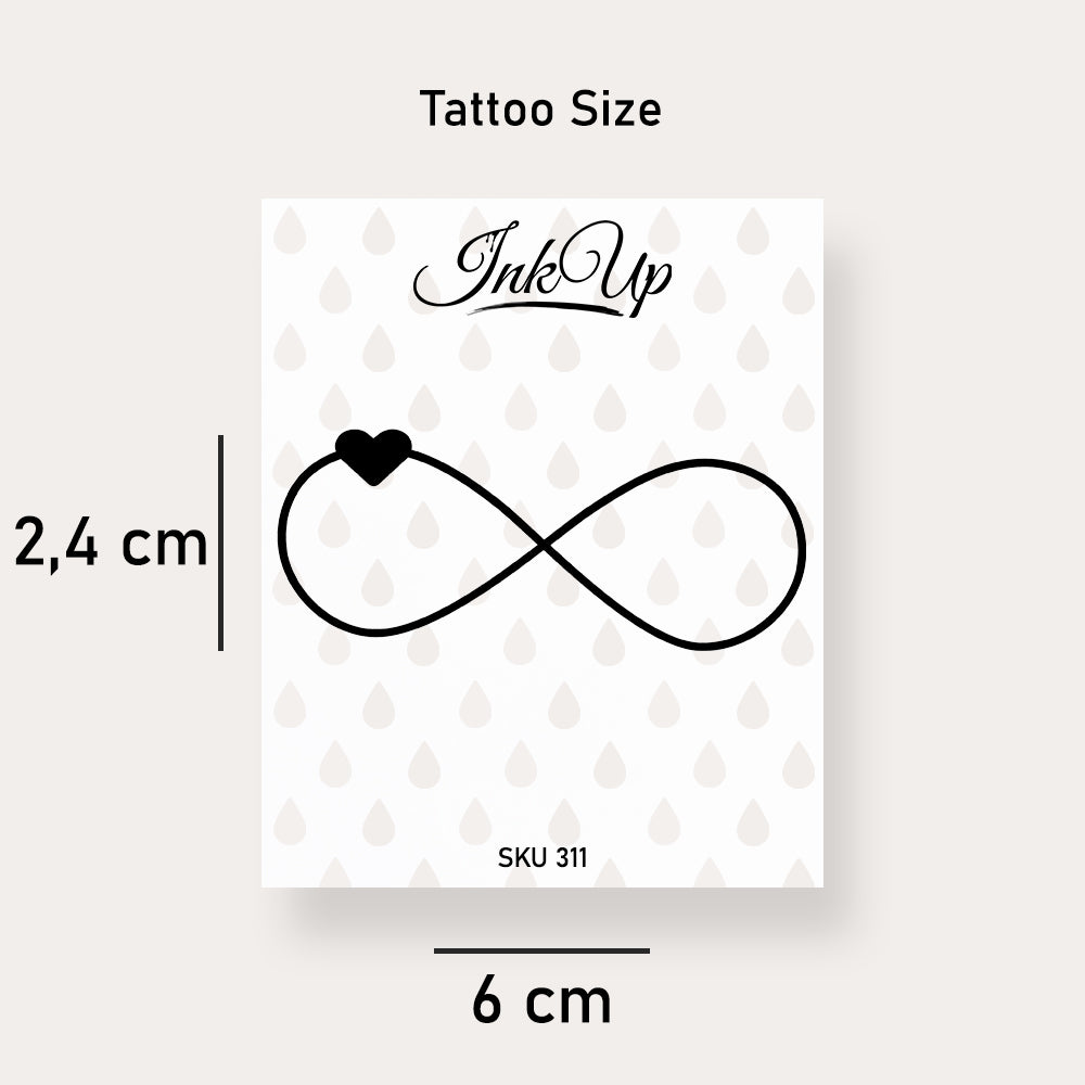 Unendlichkeitszeichen mit Herz Tattoo